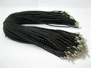 Free Shipping 100Pcs/Lot 3mm Black Leatherette Knitted String With Lobster Clasp Connector For Necklace
Free Shipping 100Pcs/Lot 3mm Black Leatherette Knitted String With Lobster Clasp Connector For Necklace