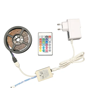 SMD3528 5M 300LEDs Flexible RGB LED Strip Light 24key IR Remote Controller 12V 2A Power Adapter Ribbon Home decoration LED strip 
SMD3528 5M 300LEDs Flexible RGB LED Strip Light 24key IR Remote Controller 12V 2A Power Adapter Ribbon Home decoration LED strip
