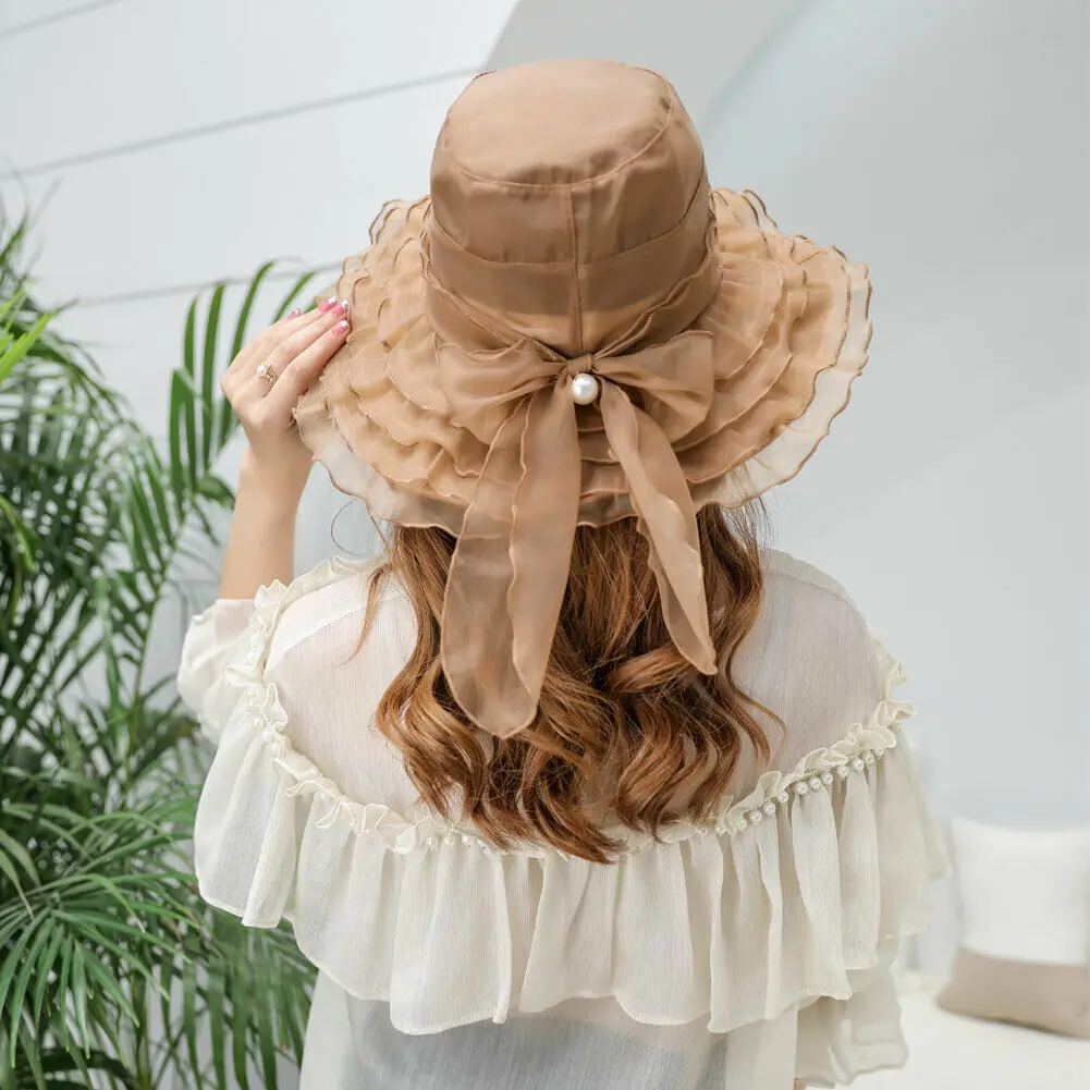 Women Sun Hat Lace Cap Wide Brim Kentucky Derby Wedding Tea Party Elegant Church Cap
Women Sun Hat Lace Cap Wide Brim Kentucky Derby Wedding Tea Party Elegant Church Cap