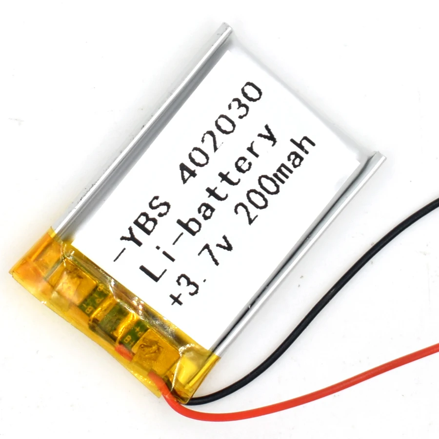 3.7V 200 mAh Li-Polymer Rechargeable Battery 402030 Li Po ion for GPS Bluetooth MP3 MP4 MP5 Watch 042030
3.7V 200 mAh Li-Polymer Rechargeable Battery 402030 Li Po ion for GPS Bluetooth MP3 MP4 MP5 Watch 042030
