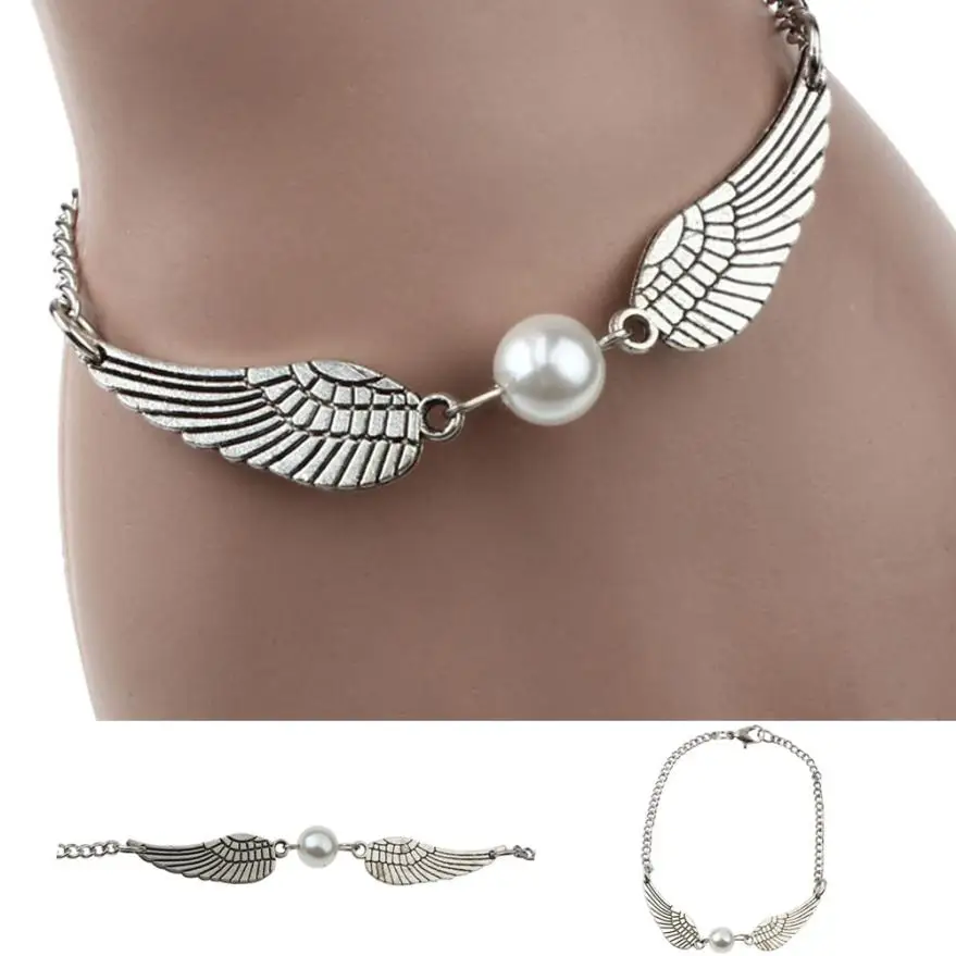 Fancinating Silver Infinity Bracelets Retro Pearl Angel Wings Jewelry Dove Peace Bracelet Jewelry Accessories Wristlet Trinket
Fancinating Silver Infinity Bracelets Retro Pearl Angel Wings Jewelry Dove Peace Bracelet Jewelry Accessories Wristlet Trinket