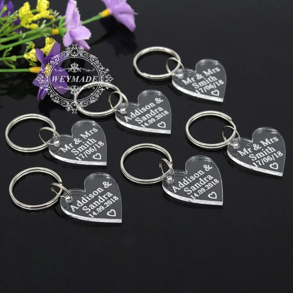 30 Pieces 30x30 mm Personalized Engraved Keyring Mr & Mrs Surname Clear Acrylic Love Heart Wedding Party Favors Key Chain
30 Pieces 30x30 mm Personalized Engraved Keyring Mr & Mrs Surname Clear Acrylic Love Heart Wedding Party Favors Key Chain