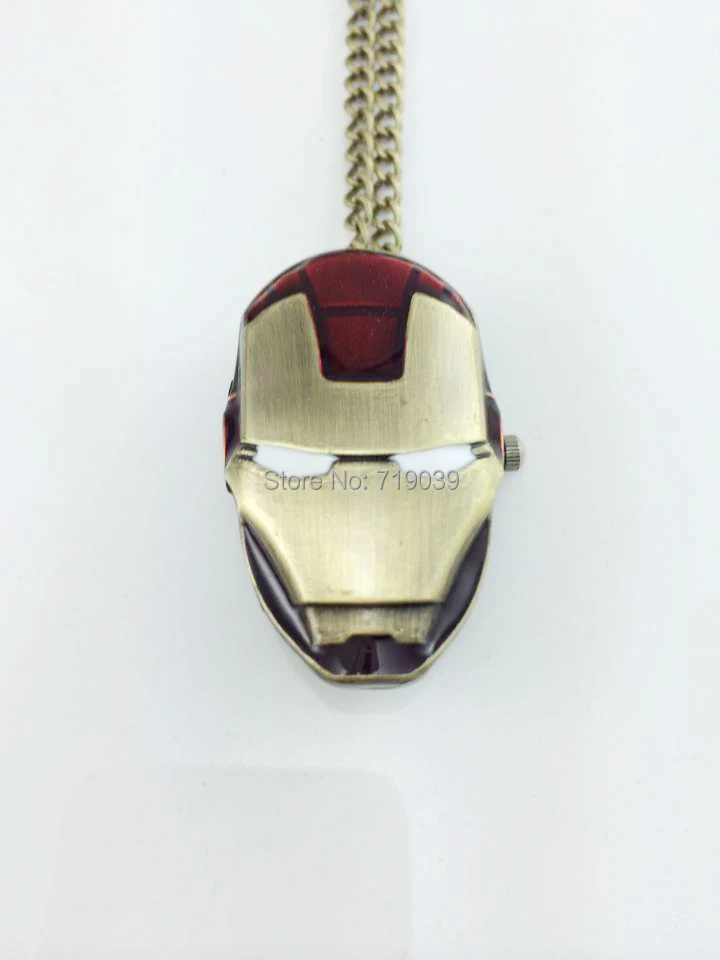 10pcs/lot wholesale fashion vintage charm movie jewelry Iron man pendant Pocket watch necklace High quality hot
10pcs/lot wholesale fashion vintage charm movie jewelry Iron man pendant Pocket watch necklace High quality hot