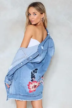 2020 Autumn Women's Fashion Denim Jackets New Street Style Casual Coats with Hole Embroidery Denim Jacket Frayed Winter Coats
2020 Autumn Women's Fashion Denim Jackets New Street Style Casual Coats with Hole Embroidery Denim Jacket Frayed Winter Coats
