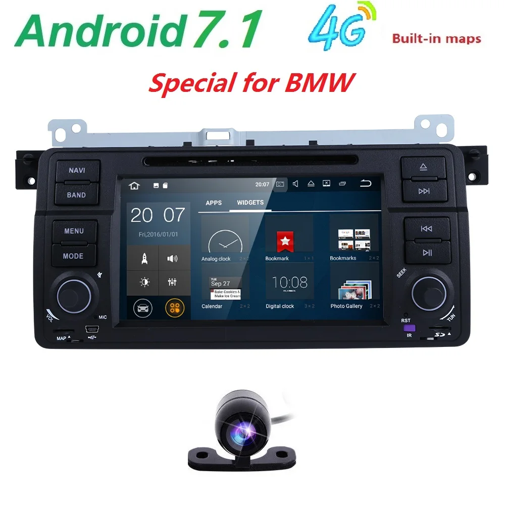 Android 7.1 1 Din AutoRadio Car DVD Multimedia Player For BMW E46 M3 318/320/325/330/335 1998-2006GPS Navigation BT Free Camera
Android 7.1 1 Din AutoRadio Car DVD Multimedia Player For BMW E46 M3 318/320/325/330/335 1998-2006GPS Navigation BT Free Camera