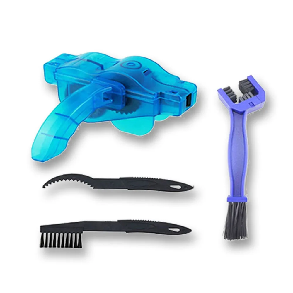 Top 4 pcs/set Bicycle chain cleaner mountain bike cleaning wash chain device cleaner tool set 5