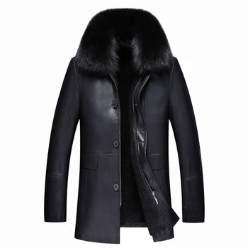 2019 Excellent Quality Natural Fur Collar Mens Winter Leather Coat
2019 Excellent Quality Natural Fur Collar Mens Winter Leather Coat