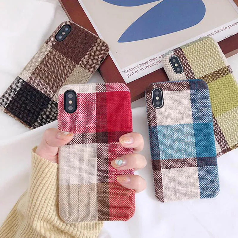 QAYYNIMY Cloth Texture Soft TPU Case For iphone 6 7 8 Plus Ultra Thin Canvas Grid Pattern Back Cover for iPhone X Xs Max XR
QAYYNIMY Cloth Texture Soft TPU Case For iphone 6 7 8 Plus Ultra Thin Canvas Grid Pattern Back Cover for iPhone X Xs Max XR