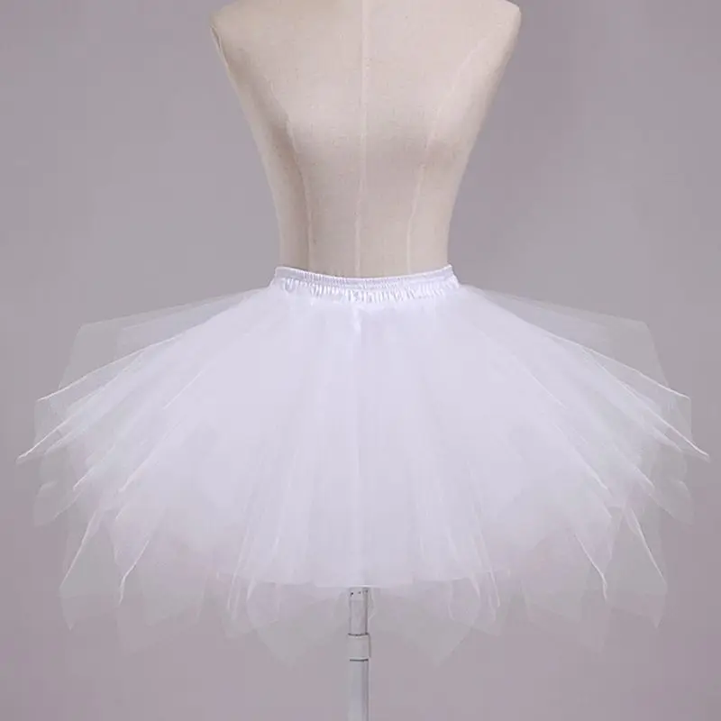 Short White Mesh Multi Layered Petticoat Elastic Drawstring Waistband No Hoop Tulle Skirt Crinoline Magic Sticker Underskirt
Short White Mesh Multi Layered Petticoat Elastic Drawstring Waistband No Hoop Tulle Skirt Crinoline Magic Sticker Underskirt
