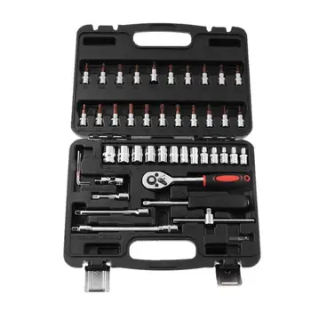 46pcs/set Ratchet Wrench Set Kit Sleeve for Car Motorcycle Bicycle Repair Hand Tools Sleeve Universal Joint Hardware Kit
46pcs/set Ratchet Wrench Set Kit Sleeve for Car Motorcycle Bicycle Repair Hand Tools Sleeve Universal Joint Hardware Kit