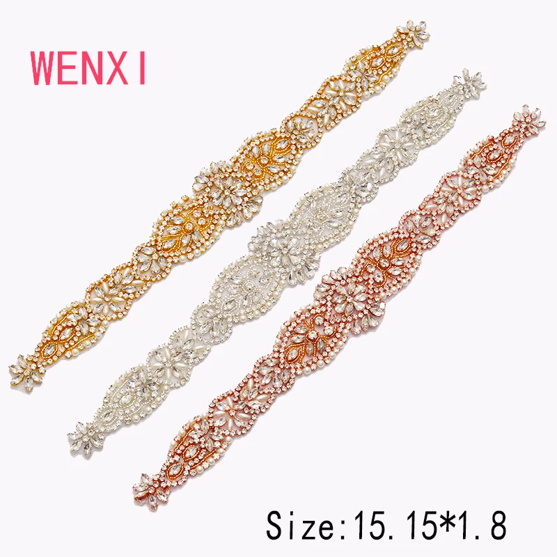 WENXI (10 pcs) Wholesale Bridal Gown Sash Crystal Rhinestones Appliques Accessory For Wedding Dress Belt WX963
WENXI (10 pcs) Wholesale Bridal Gown Sash Crystal Rhinestones Appliques Accessory For Wedding Dress Belt WX963