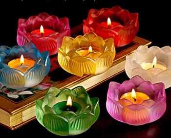 High Quality Glasses Lotus Glass Lotus Flower Candle Buddhist Candlestick Chinese Style Dining Table Wedding Decoration LFB481
High Quality Glasses Lotus Glass Lotus Flower Candle Buddhist Candlestick Chinese Style Dining Table Wedding Decoration LFB481