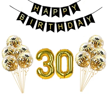 Adults Gold 30th Birthday Party Decoration Kit 30 Printe Confetti Balloons Happy Birthday Banner For 30 Years Old Birthday Party
Adults Gold 30th Birthday Party Decoration Kit 30 Printe Confetti Balloons Happy Birthday Banner For 30 Years Old Birthday Party