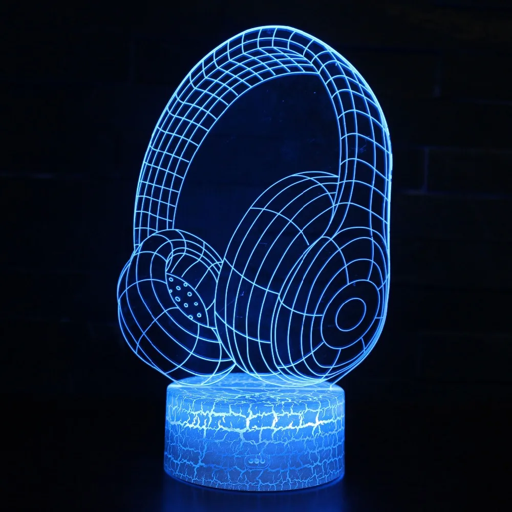 Color Changeable Earphone Headset LED 3D Visual Illusion Night Light Creative Table Decoration Light Novelty Lamp Abajur Gift
Color Changeable Earphone Headset LED 3D Visual Illusion Night Light Creative Table Decoration Light Novelty Lamp Abajur Gift