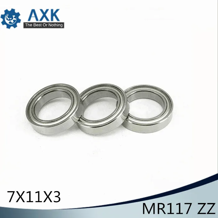 Фото MR117ZZ Bearing ABEC-1 (10PCS) 7*11*3 mm Miniature MR117 ZZ Ball Bearings MR117-2Z L-1170ZZ MR117z | Обустройство дома