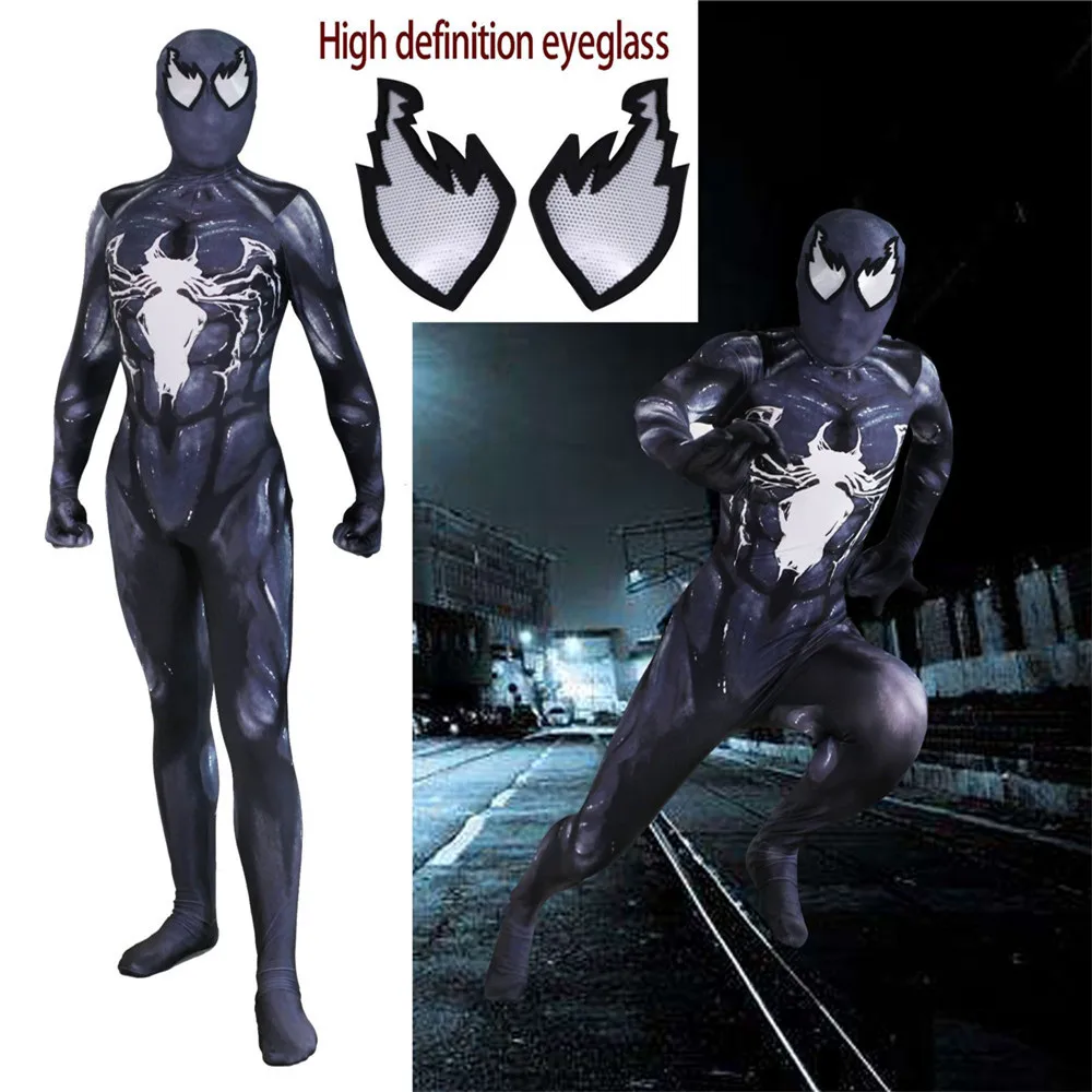 Venom Symbiote Spiderman Costume Movie Venom Cosplay Marvel Black Zentai Suit Halloween Costumes For Men Adult
Venom Symbiote Spiderman Costume Movie Venom Cosplay Marvel Black Zentai Suit Halloween Costumes For Men Adult
