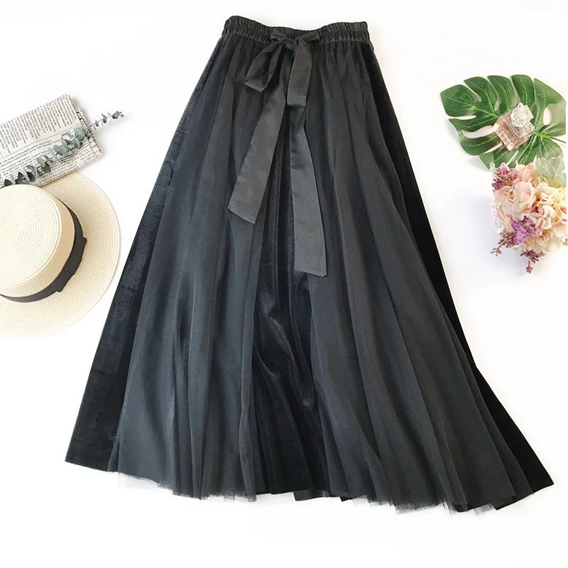 2019 Summer Women's Skirts Elegant Silk sliding Length Skirt Vintage Summer Long Pleated Skirts Faldas Saia
2019 Summer Women's Skirts Elegant Silk sliding Length Skirt Vintage Summer Long Pleated Skirts Faldas Saia