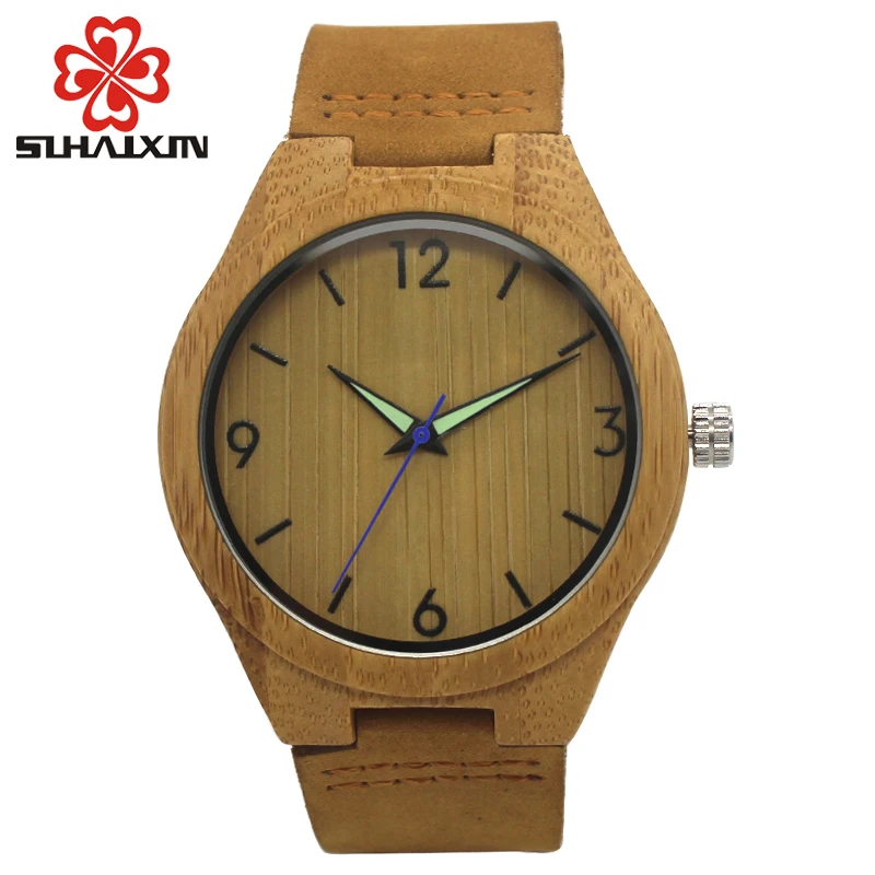 SIHAIXIN Bamboo Wooden Watch Male Erkek Kol Saati Unique Men Wristwatches Leather Quartz Man Watches Wood Gift Drop Shipping
SIHAIXIN Bamboo Wooden Watch Male Erkek Kol Saati Unique Men Wristwatches Leather Quartz Man Watches Wood Gift Drop Shipping