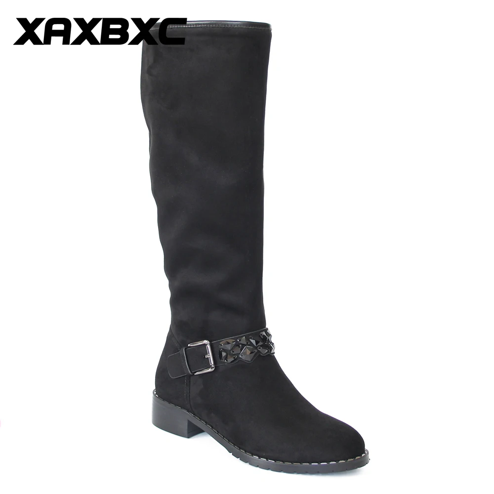 XAXBXC Retro British Style Pu Leather Plush Black Long Boots Women Boots Rhombus Crystal Round Toe Handmade Casual Lady Shoes
XAXBXC Retro British Style Pu Leather Plush Black Long Boots Women Boots Rhombus Crystal Round Toe Handmade Casual Lady Shoes