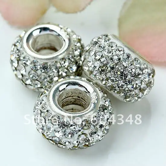 14MM New Resin Clear Rhinestone Crystal Beads, Silver color Core Big Hole Crystal European Loose Beads Fit Charm Bracelet-50PCS
14MM New Resin Clear Rhinestone Crystal Beads, Silver color Core Big Hole Crystal European Loose Beads Fit Charm Bracelet-50PCS