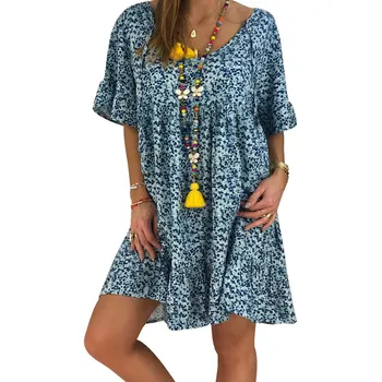Women Dress 2019 Summer Sexy Print Chiffon Loose Dresses Boho Short Each Dresses Vestidos De Fiesta 4xl 5xl Plus Size
Women Dress 2019 Summer Sexy Print Chiffon Loose Dresses Boho Short Each Dresses Vestidos De Fiesta 4xl 5xl Plus Size