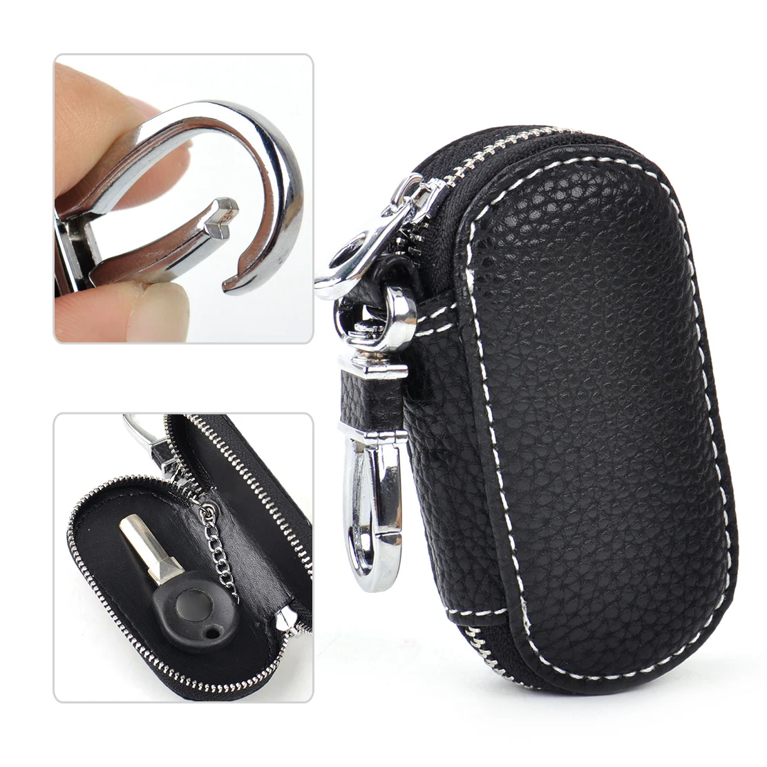 DWCX Car Auto Black PU Leather Smart Remote Zipper Fob Key Holder Bags Cover Chain for VW Audi BMW Peugeot Hyundai Mazda Honda
DWCX Car Auto Black PU Leather Smart Remote Zipper Fob Key Holder Bags Cover Chain for VW Audi BMW Peugeot Hyundai Mazda Honda