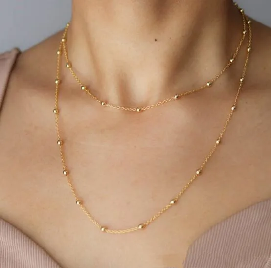 80's 90's Gothic sexy necklace metal alloy quality sense copper beads chain length short Double layer simple Female necklace
80's 90's Gothic sexy necklace metal alloy quality sense copper beads chain length short Double layer simple Female necklace