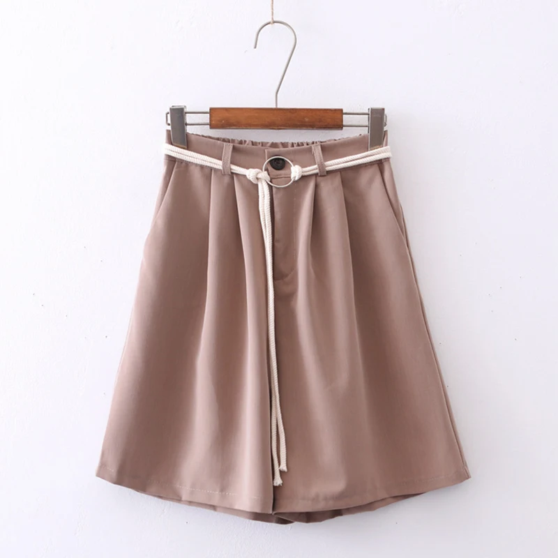 New Ladies Short Summer Cotton High Waist Was Thin A Word Casual Pants Black Khaki Korean Female Wide Leg Pants Hot Chic Bottoms
New Ladies Short Summer Cotton High Waist Was Thin A Word Casual Pants Black Khaki Korean Female Wide Leg Pants Hot Chic Bottoms