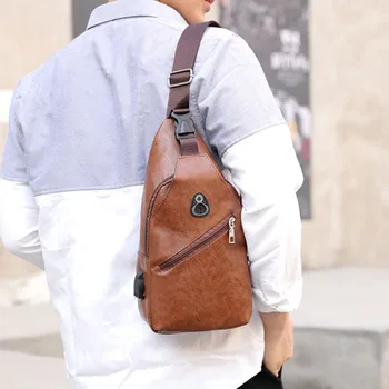 Men Solid Color Waterproof Chest Bag with USB Charging Port Adjustable Straps New
Men Solid Color Waterproof Chest Bag with USB Charging Port Adjustable Straps New