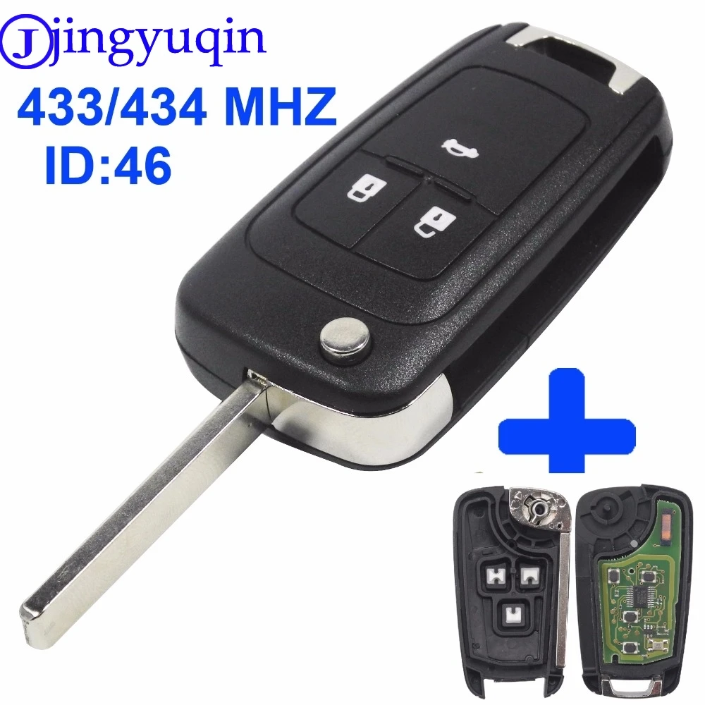 jingyuqin 433MHz With ID46 Chip Flip Folding Key Shell Cover For Chevrolet Cruze Remote Key Fob 3 Buttons With Logo
jingyuqin 433MHz With ID46 Chip Flip Folding Key Shell Cover For Chevrolet Cruze Remote Key Fob 3 Buttons With Logo