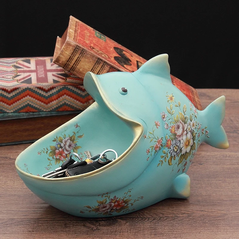 

European Creative Furnishing Articles Big Mouth Animal Storage Home Decoration Accessories Tabletop Resin Figurines Miniatures