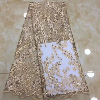 Nigerian French Lace Fabrics 2019 beads sequins African Tulle Lace Fabric High Quality African Lace Wedding Fabric For Dress 
Nigerian French Lace Fabrics 2019 beads sequins African Tulle Lace Fabric High Quality African Lace Wedding Fabric For Dress