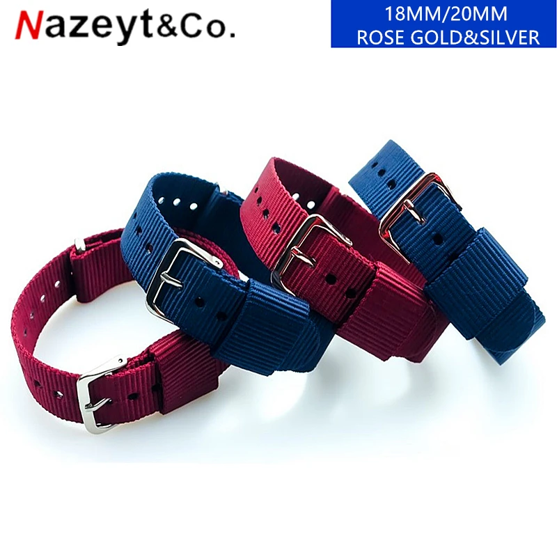 Nazeyt Causal Watch Band Luxury Nylon Fabric 18mm 20mm Alloy Buckle Watch Accessories red wine & midnight blue sport Watchband
Nazeyt Causal Watch Band Luxury Nylon Fabric 18mm 20mm Alloy Buckle Watch Accessories red wine & midnight blue sport Watchband