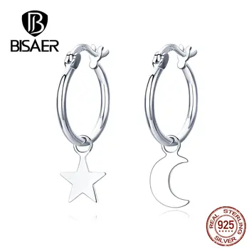 2019 New BISAER 925 Sterling Silver Moon And Star Shape Earrings for Women Korean Stud Earrings Stud Fashion Jewelry ECE681
2019 New BISAER 925 Sterling Silver Moon And Star Shape Earrings for Women Korean Stud Earrings Stud Fashion Jewelry ECE681