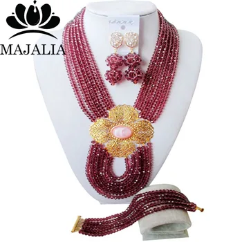 Majalia Fashion Nigeria Wedding African Beads Jewelry Set Dark purple Crystal Necklace Bridal Jewelry Sets Free Shipping 6PO012
Majalia Fashion Nigeria Wedding African Beads Jewelry Set Dark purple Crystal Necklace Bridal Jewelry Sets Free Shipping 6PO012