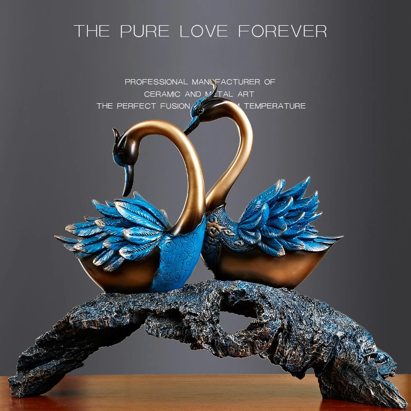 Europe Sweetheart Swan resin Home Decoration Crafts Animals Figurines Creative fairy Living room Swan ornament Wedding gift
Europe Sweetheart Swan resin Home Decoration Crafts Animals Figurines Creative fairy Living room Swan ornament Wedding gift