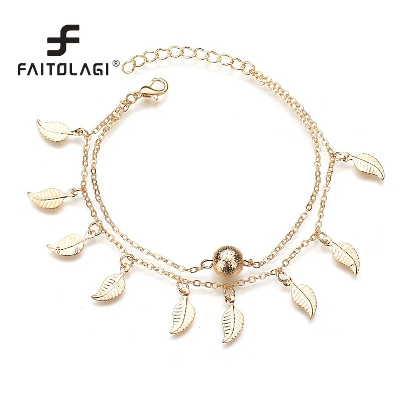 Double Layer Leaves Pendant Bracelets On The Leg Ankle Bracelts Lovely Handmade Beads Foot Jewelry Gothic Boho Ankle Bracelets
Double Layer Leaves Pendant Bracelets On The Leg Ankle Bracelts Lovely Handmade Beads Foot Jewelry Gothic Boho Ankle Bracelets