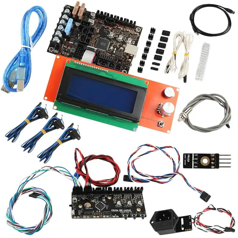3D Printer Accessories Prusa I3 Mk3 Motherboard + Display + Mmu2 Control Board + Cut Detection Kit
3D Printer Accessories Prusa I3 Mk3 Motherboard + Display + Mmu2 Control Board + Cut Detection Kit
