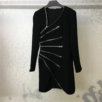 Autumn Black Dress Women Elegant Lady Long Sleeve Dress With Zipper 2018 Fashion Women A-line Dress
Autumn Black Dress Women Elegant Lady Long Sleeve Dress With Zipper 2018 Fashion Women A-line Dress