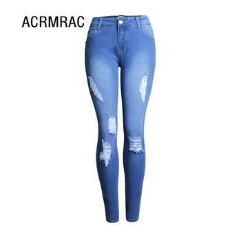 Woman jeans Slim spring Autumn jeans Mid waist Hole elastic force Pencil pants Skinny jeans Woman AM020
Woman jeans Slim spring Autumn jeans Mid waist Hole elastic force Pencil pants Skinny jeans Woman AM020