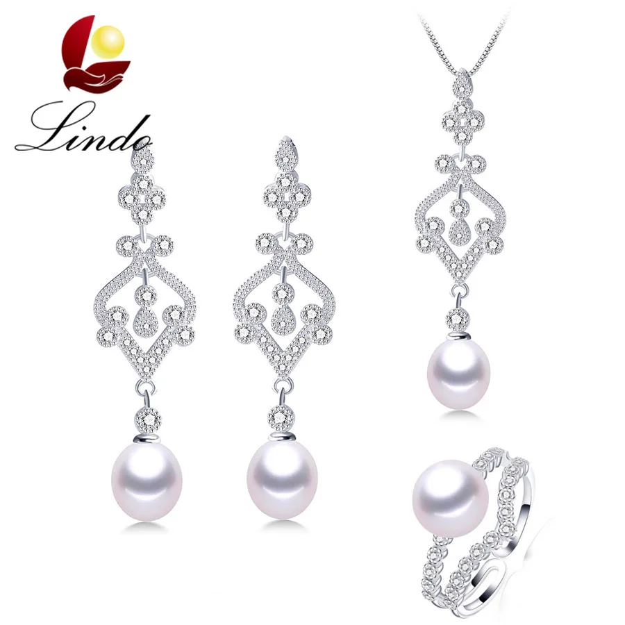 Lindo Luxury Zircon Natural Freshwater Pearl Jewelry Sets Women Fashion 925 Sterling Silver Wedding Necklace Long Earrings Set
Lindo Luxury Zircon Natural Freshwater Pearl Jewelry Sets Women Fashion 925 Sterling Silver Wedding Necklace Long Earrings Set