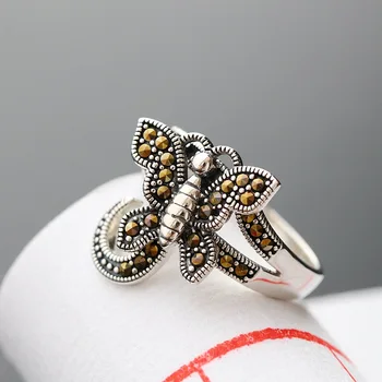 Ecoworld Ge silver wholesale 925 Sterling Silver Marcasite butterfly ring inlaid silver ring Nvjie Vintage Silver
Ecoworld Ge silver wholesale 925 Sterling Silver Marcasite butterfly ring inlaid silver ring Nvjie Vintage Silver