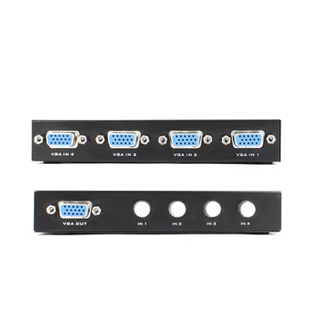 Computer video vga converter, four port VGA splitter / splitter 4 into 1 out. Support widescreen
Computer video vga converter, four port VGA splitter / splitter 4 into 1 out. Support widescreen