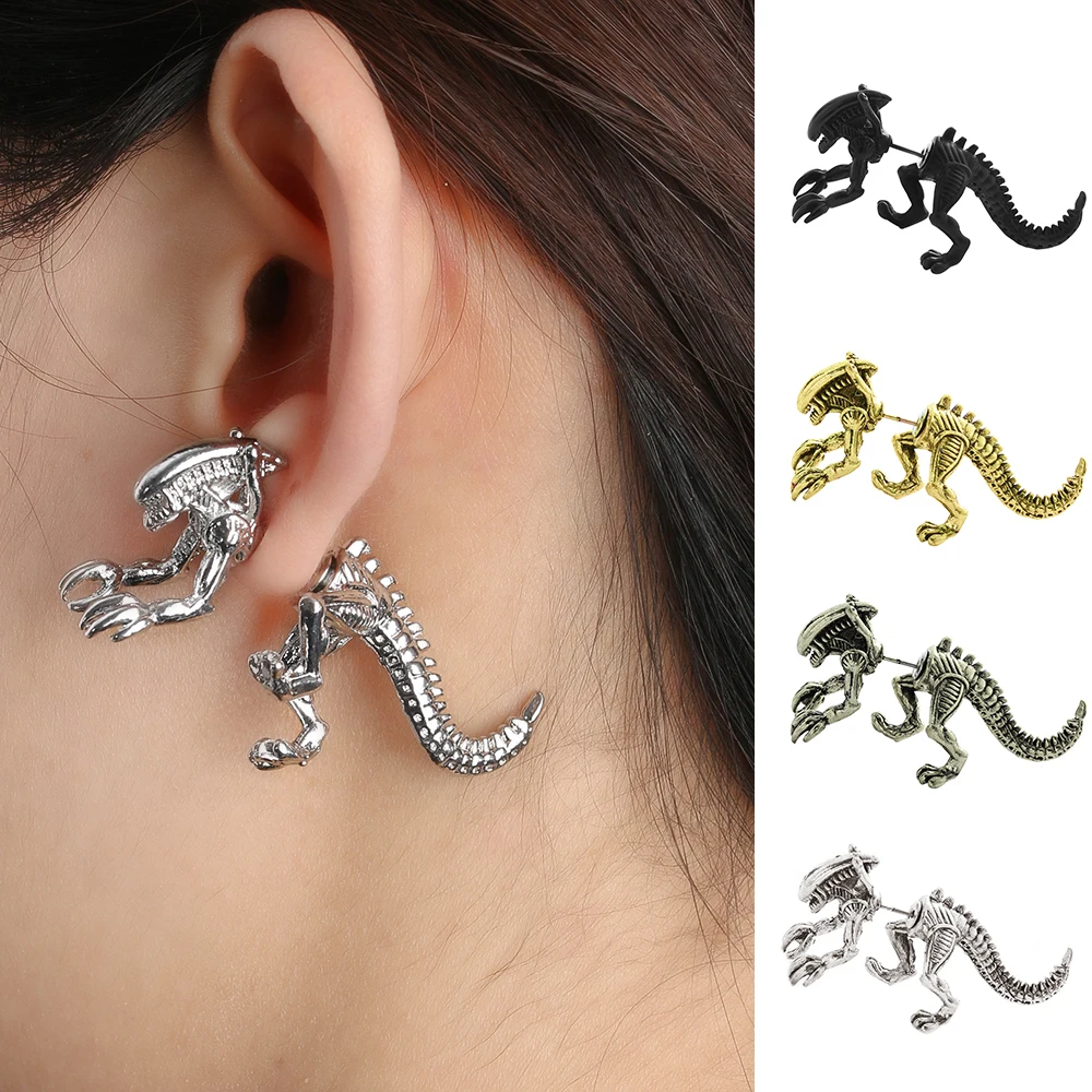 1 Pair 6 Colors Alien Earrings Dinosaur Earring Black Enamel Stud Earrings For Women Animal Piercing Ear Jewelry Gifts Wholesale
1 Pair 6 Colors Alien Earrings Dinosaur Earring Black Enamel Stud Earrings For Women Animal Piercing Ear Jewelry Gifts Wholesale