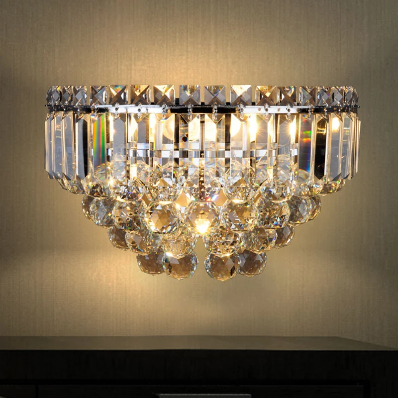 Modern Art High Grade K9 Crystal Wall Lamp For Home Bedroom Living Room, Aisle Stair wall sconces lamparas de pared 110-240V
Modern Art High Grade K9 Crystal Wall Lamp For Home Bedroom Living Room, Aisle Stair wall sconces lamparas de pared 110-240V