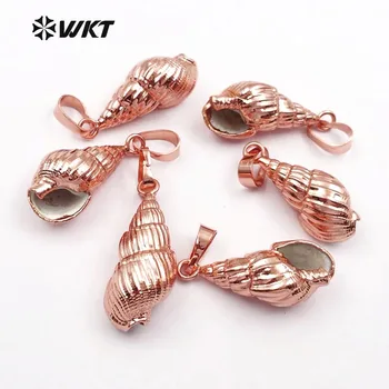 WT-JP053 WKT 2018 Hot Sale Sea Shell Pendant Natural Trumpet With Full Rose Gold Color For Women Necklace Making
WT-JP053 WKT 2018 Hot Sale Sea Shell Pendant Natural Trumpet With Full Rose Gold Color For Women Necklace Making