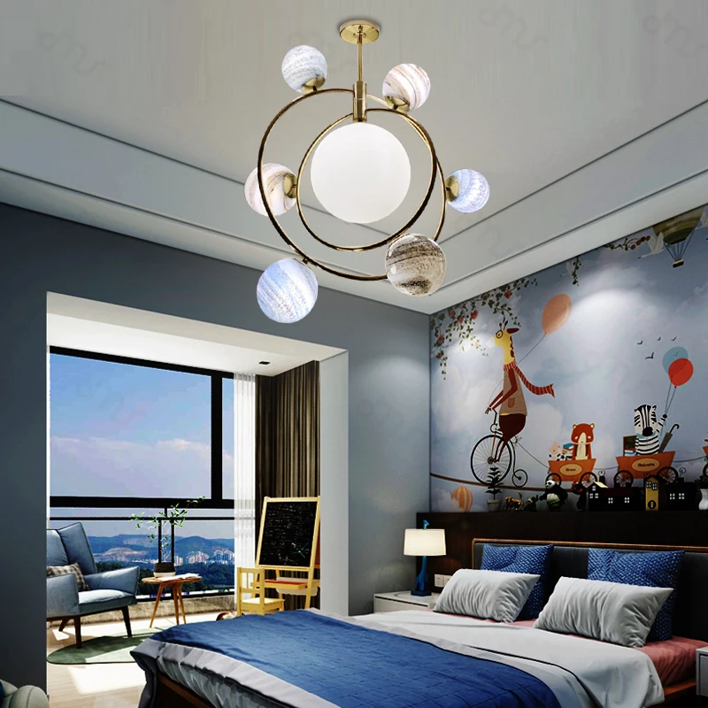Living Room Pendant Light Indoor Children Bedroom Decoration Lamp The Wandering Earth Pendant Lamp With LED G9 Bulbs Iron+Glass
Living Room Pendant Light Indoor Children Bedroom Decoration Lamp The Wandering Earth Pendant Lamp With LED G9 Bulbs Iron+Glass