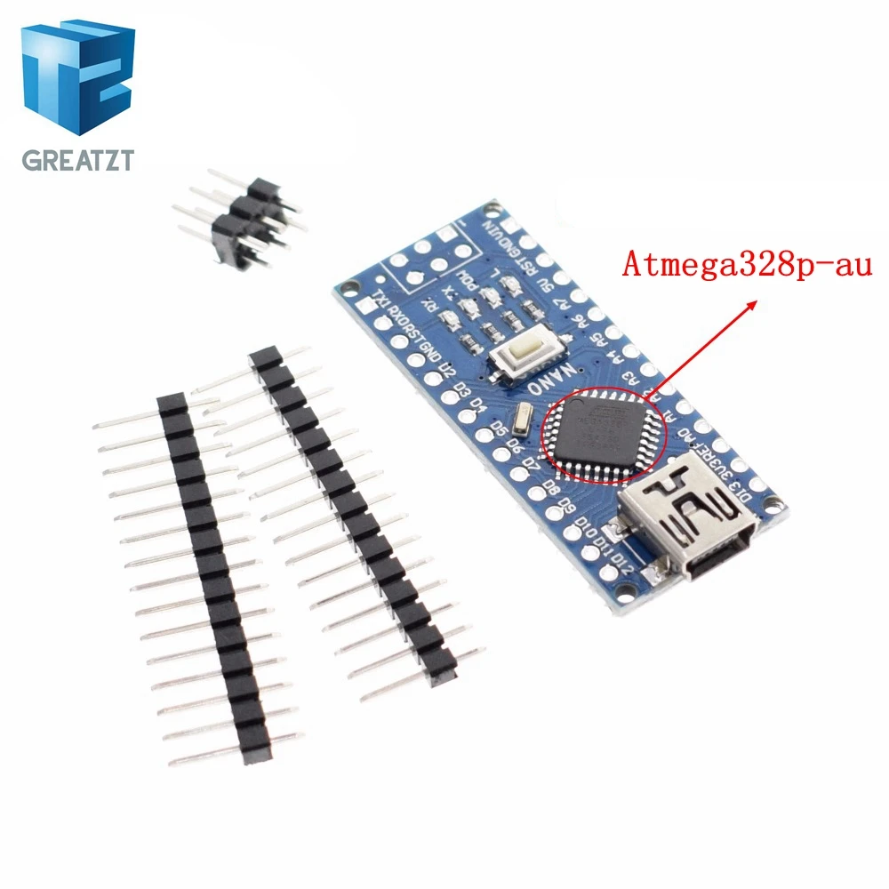 GREATZT Nano 3.0 controller compatible with arduino nano CH340 USB driver with CABLE NANO V3.0
GREATZT Nano 3.0 controller compatible with arduino nano CH340 USB driver with CABLE NANO V3.0