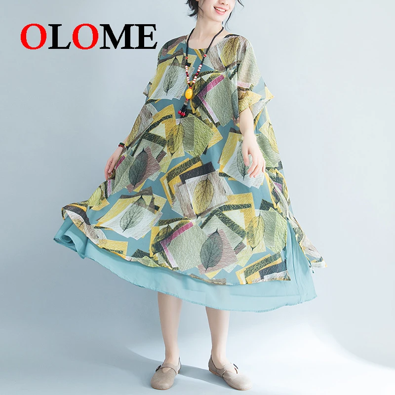 Women over size dresses Female Summer new art large code fat mm thin loose false two sets long dress approval Girls Clothing 288
Women over size dresses Female Summer new art large code fat mm thin loose false two sets long dress approval Girls Clothing 288