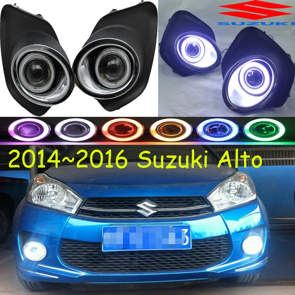 

car bumper headlight for Suzuki alto fog projector lens light 2014~2016y car accessories CCFL alto headlamp